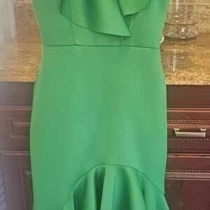 Issue New York Vibrant Green High Low Dress